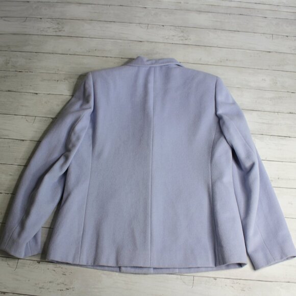 Don Caster Vintage Women's Angora Wool Jacket Blazer Size 8 Periwinkle - Picture 6 of 6